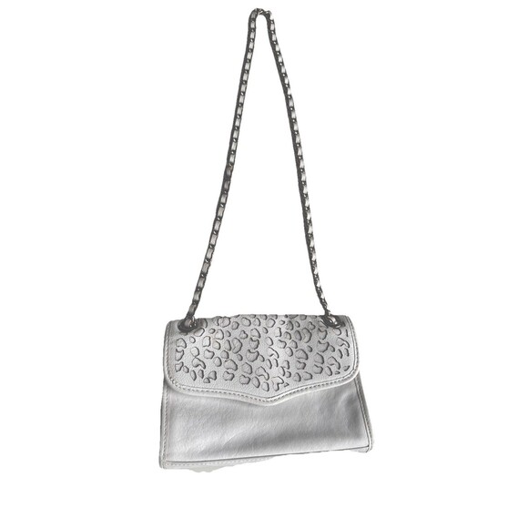 Rebecca Minkoff Laser-Cut White Cheetah Print Leather Beau Shoulder Bag - Picture 9 of 16